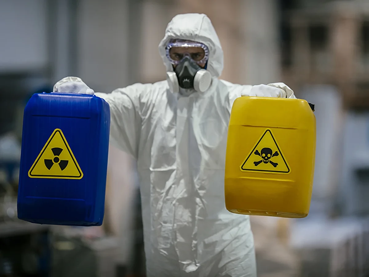 Biohazard cleanup technicians in protective equipment at a remediation scene in Saint Charles, MO near 63304